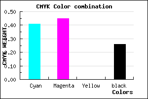 #6F68BC color CMYK mixer