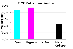 #6F68C4 color CMYK mixer