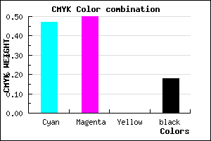 #6F68D0 color CMYK mixer