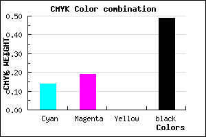 #6F6981 color CMYK mixer