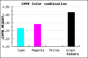 #6F6991 color CMYK mixer