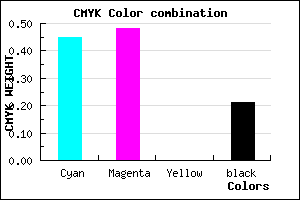#6F69C9 color CMYK mixer