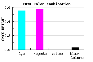 #6F69F7 color CMYK mixer