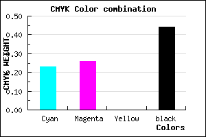#6F6A90 color CMYK mixer