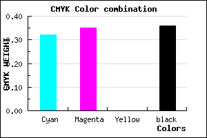 #6F6AA4 color CMYK mixer