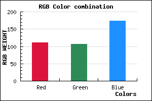 rgb background color #6F6AAE mixer