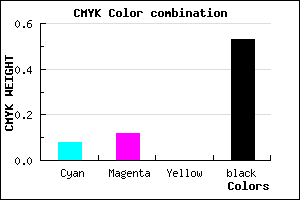 #6F6B79 color CMYK mixer
