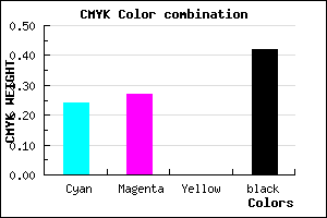 #6F6C93 color CMYK mixer
