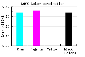 #6F6CA8 color CMYK mixer