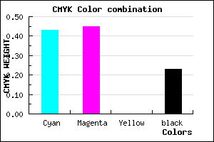 #6F6CC4 color CMYK mixer