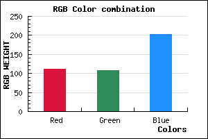 rgb background color #6F6CCB mixer