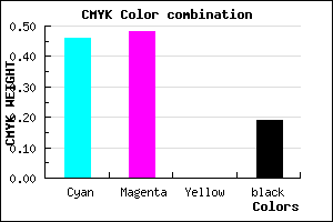 #6F6CCE color CMYK mixer