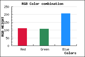rgb background color #6F6CCE mixer