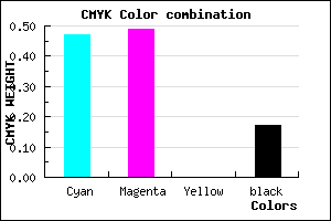 #6F6CD3 color CMYK mixer
