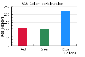 rgb background color #6F6CDC mixer