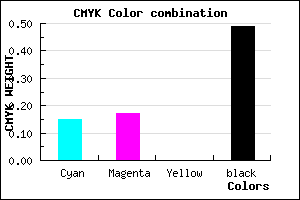 #6F6D83 color CMYK mixer