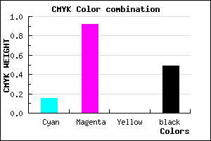 #6F0B83 color CMYK mixer