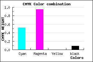 #6F0BE9 color CMYK mixer
