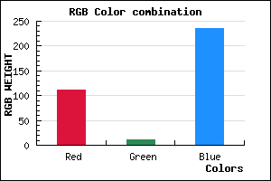 rgb background color #6F0BEB mixer