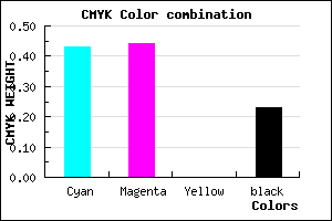 #6F6EC4 color CMYK mixer