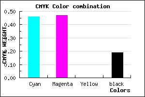 #6F6ECE color CMYK mixer