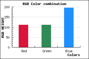 rgb background color #6F6FC3 mixer