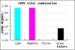 #6F6FD3 color CMYK mixer