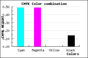 #6F6FDB color CMYK mixer