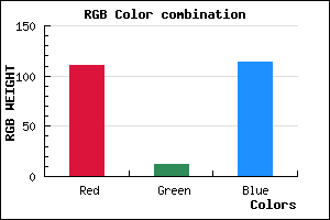 rgb background color #6F0C72 mixer