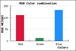 rgb background color #6F0C84 mixer