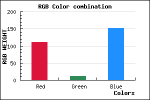 rgb background color #6F0C98 mixer