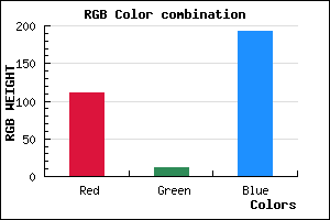 rgb background color #6F0CC0 mixer
