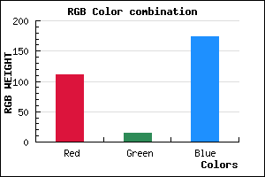 rgb background color #6F0EAD mixer