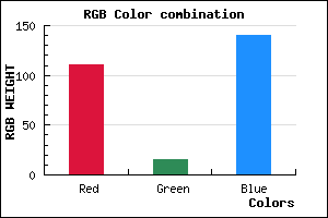 rgb background color #6F0F8C mixer