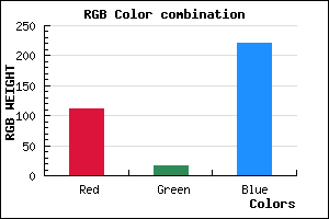 rgb background color #6F11DC mixer
