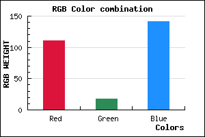 rgb background color #6F128D mixer