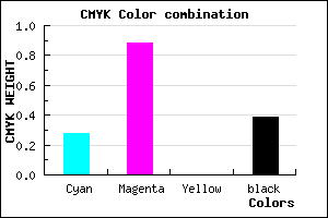 #6F129B color CMYK mixer