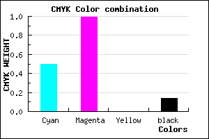#6F02DC color CMYK mixer