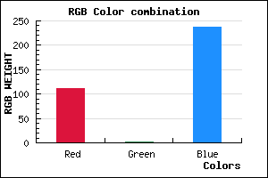 rgb background color #6F02EE mixer