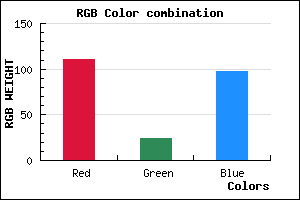 rgb background color #6F1861 mixer