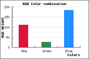 rgb background color #6F1AB8 mixer