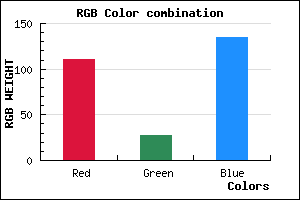 rgb background color #6F1B87 mixer