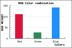 rgb background color #6F1B8D mixer