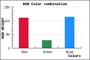 rgb background color #6F1D72 mixer
