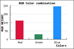 rgb background color #6F1DC4 mixer