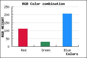 rgb background color #6F1DCF mixer