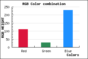 rgb background color #6F1DE6 mixer