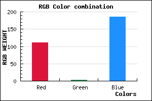 rgb background color #6F03B9 mixer