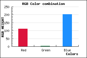 rgb background color #6F03CB mixer