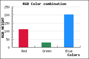 rgb background color #6F1ECA mixer